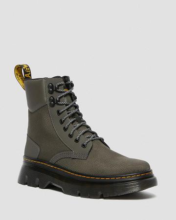 Olive Men's Dr Martens Tarik Utility Ankle Boots | CA 451RVD